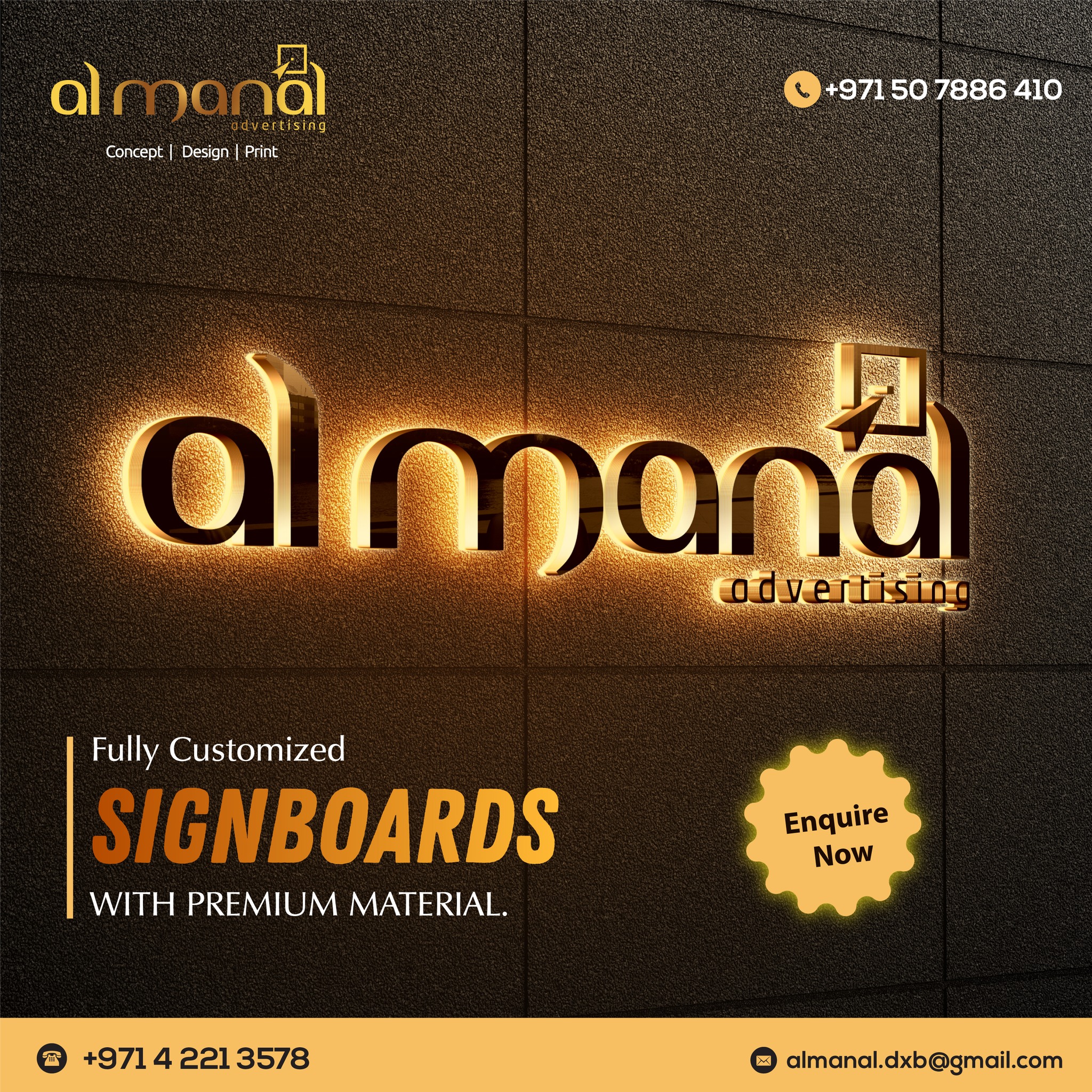 A visually appealing sign design... - Al Manal Advertising