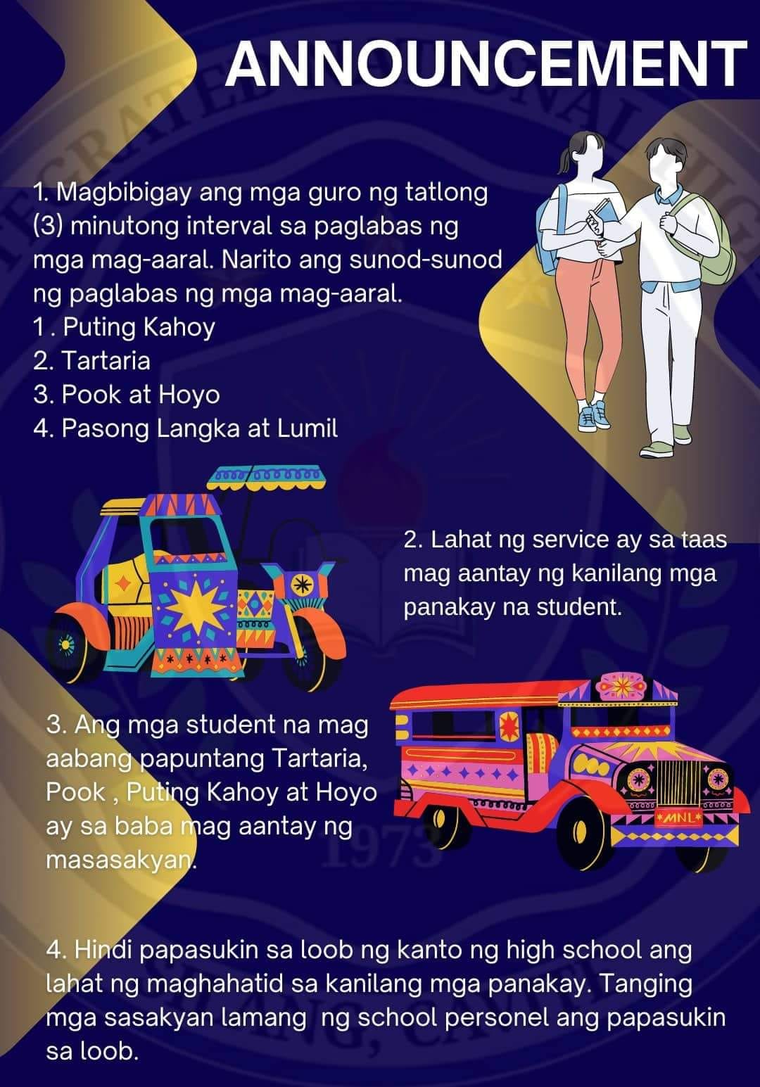 Para sa mga Magulang at Mag-aaral ng LINHS, Upang maiwasan ang ...