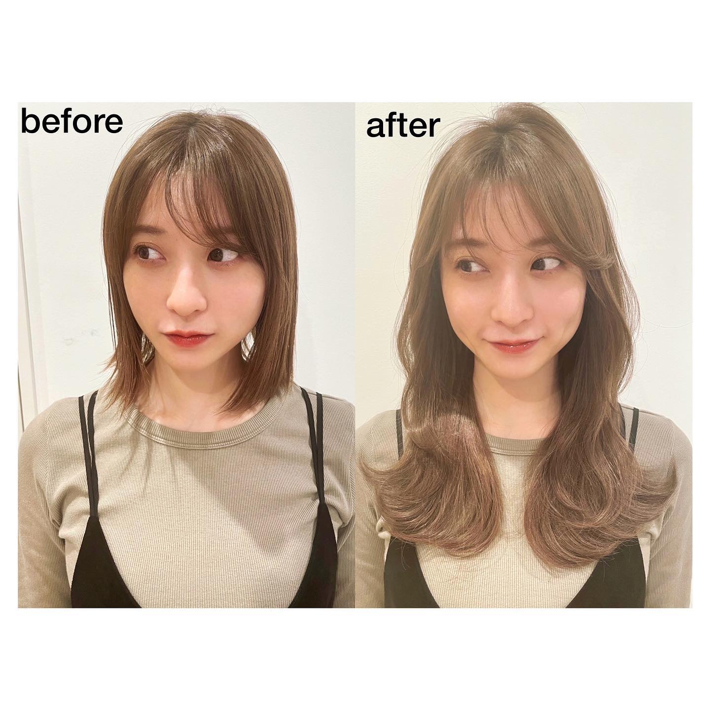 ボブ から ロング エクステ