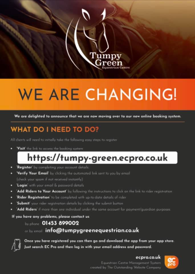 We are... - Tumpy Green Equestrian & Competition Centre