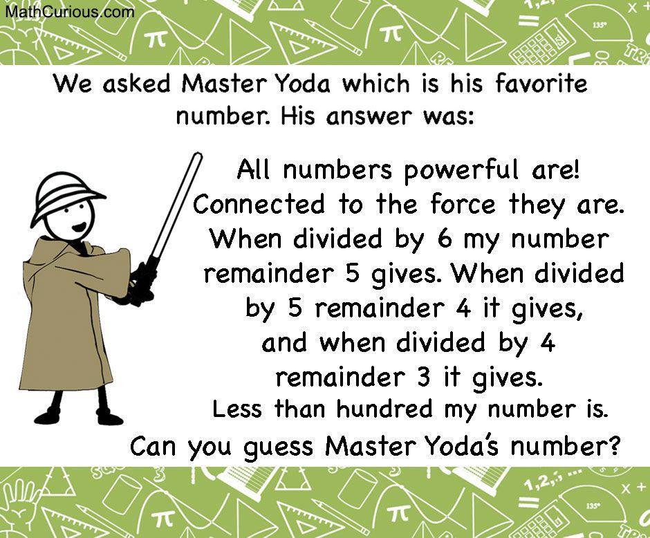 Master Yoda's favorite number puzzle
