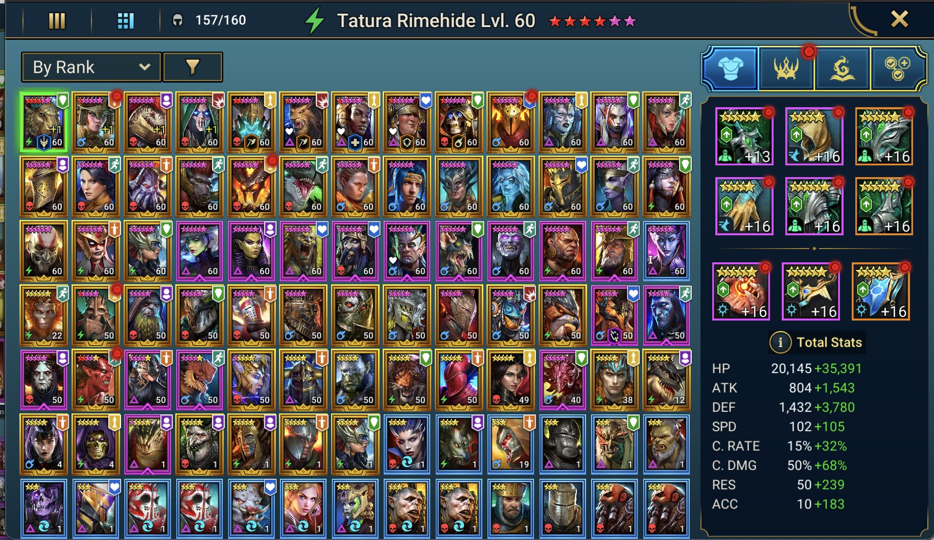 Selling hunty accounts with various items