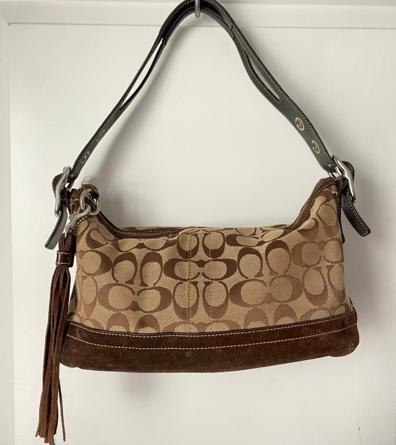 Where to find Coach East-West duffle bag in purple/plum or lilac