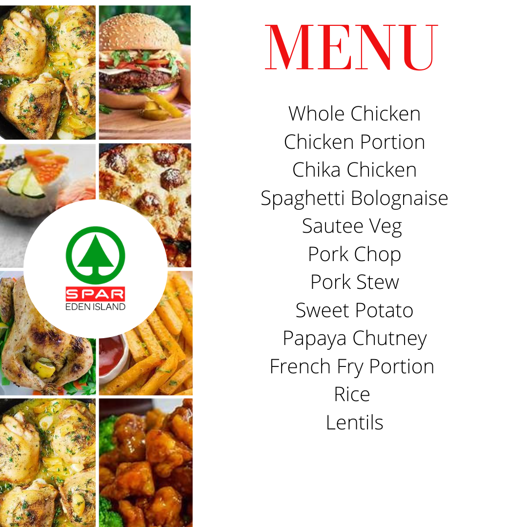 Happy Monday! Enjoy our Menu of the Day!😃 - SPAR Eden Island