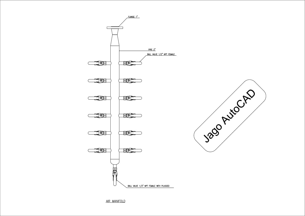 Download Air Manifold DWG #AutoCAD... - Belajar CAD Bersama | Facebook