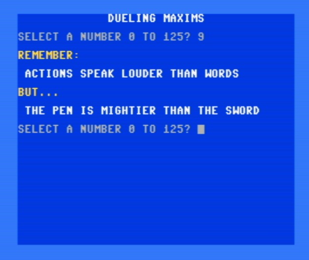 How to run Dueling Maxims C64 BASIC V2 code