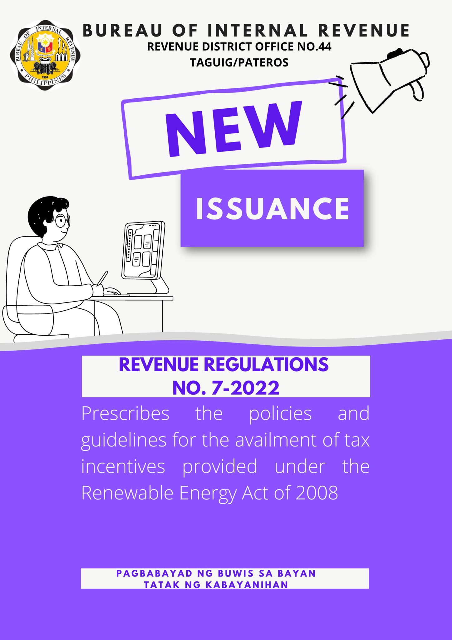 📣 New... - BIR Revenue District Office 044 - Taguig/Pateros | Facebook