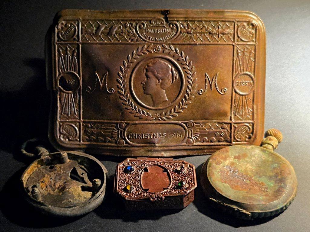 Metal detecting finds in Moose Jaw include antique containers from