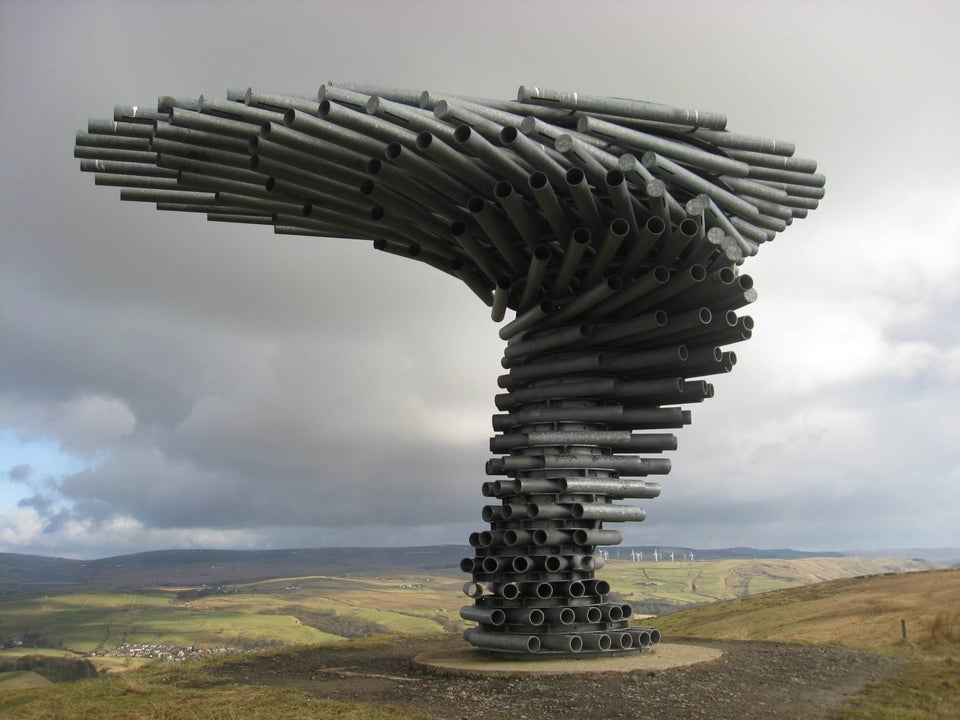 The new sculpture is designed to produce sonic overtones as the
