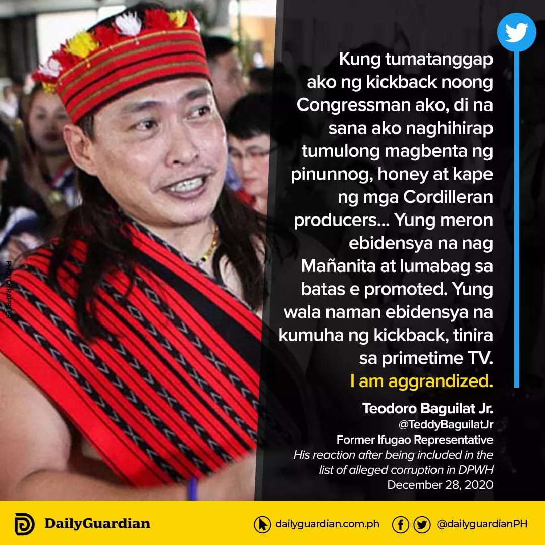 Daily Guardian - “I AM AGGRANDIZED.” Former Ifugao Rep.... | Facebook
