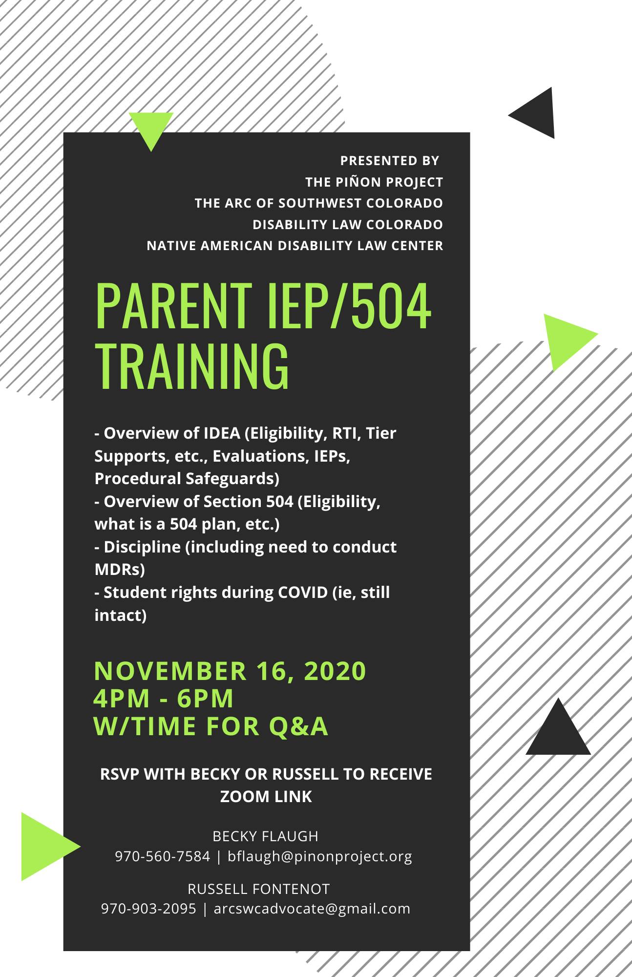 Parent IEP/504 Training