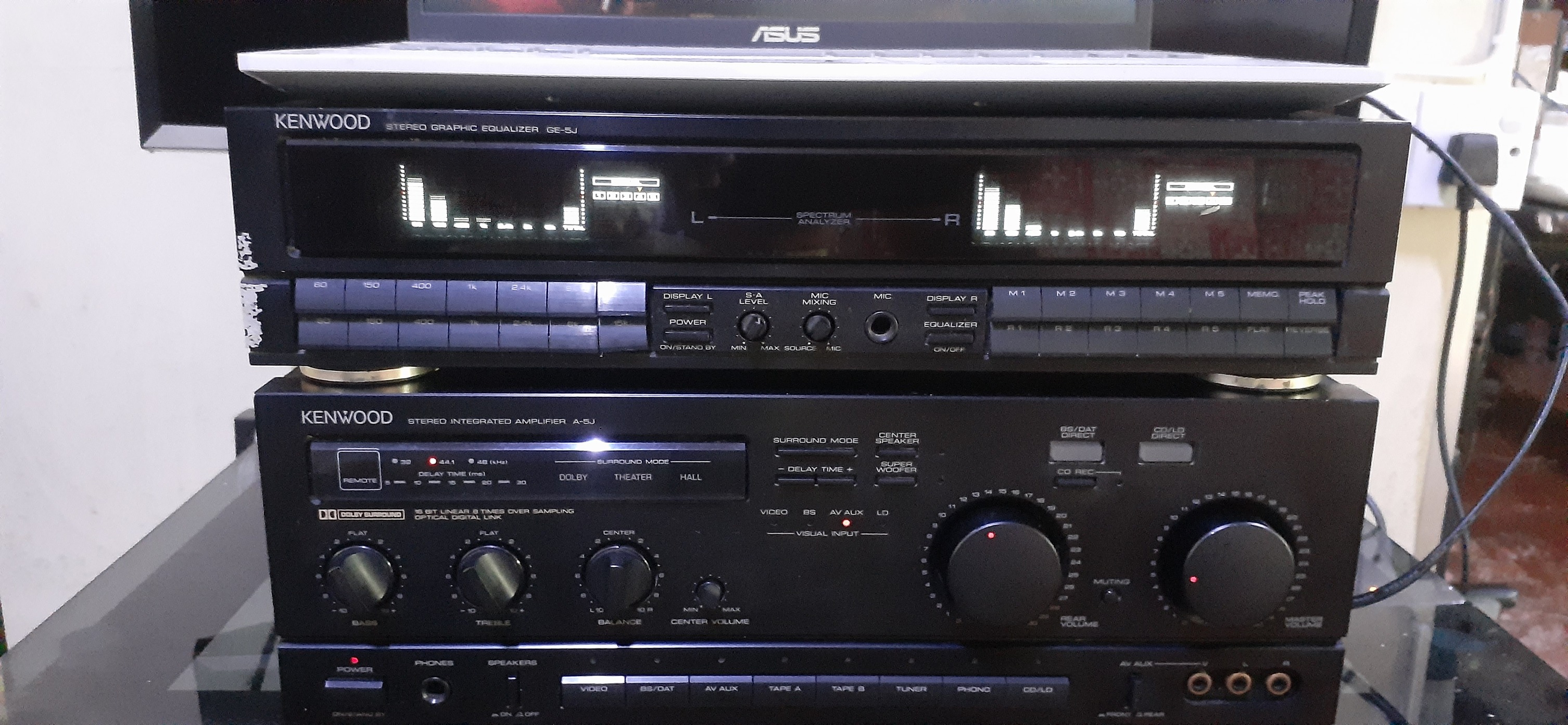 Kenwood Equalizer GE-5J Kenwood Amplifier A-5J 220 v to