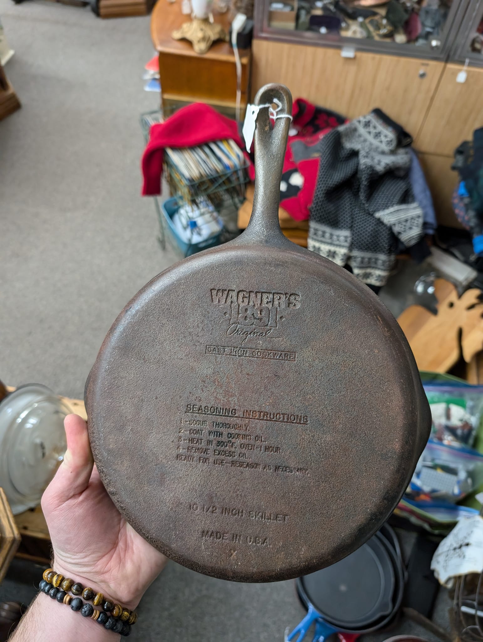 Wagner's 1891 cast iron frying pan information