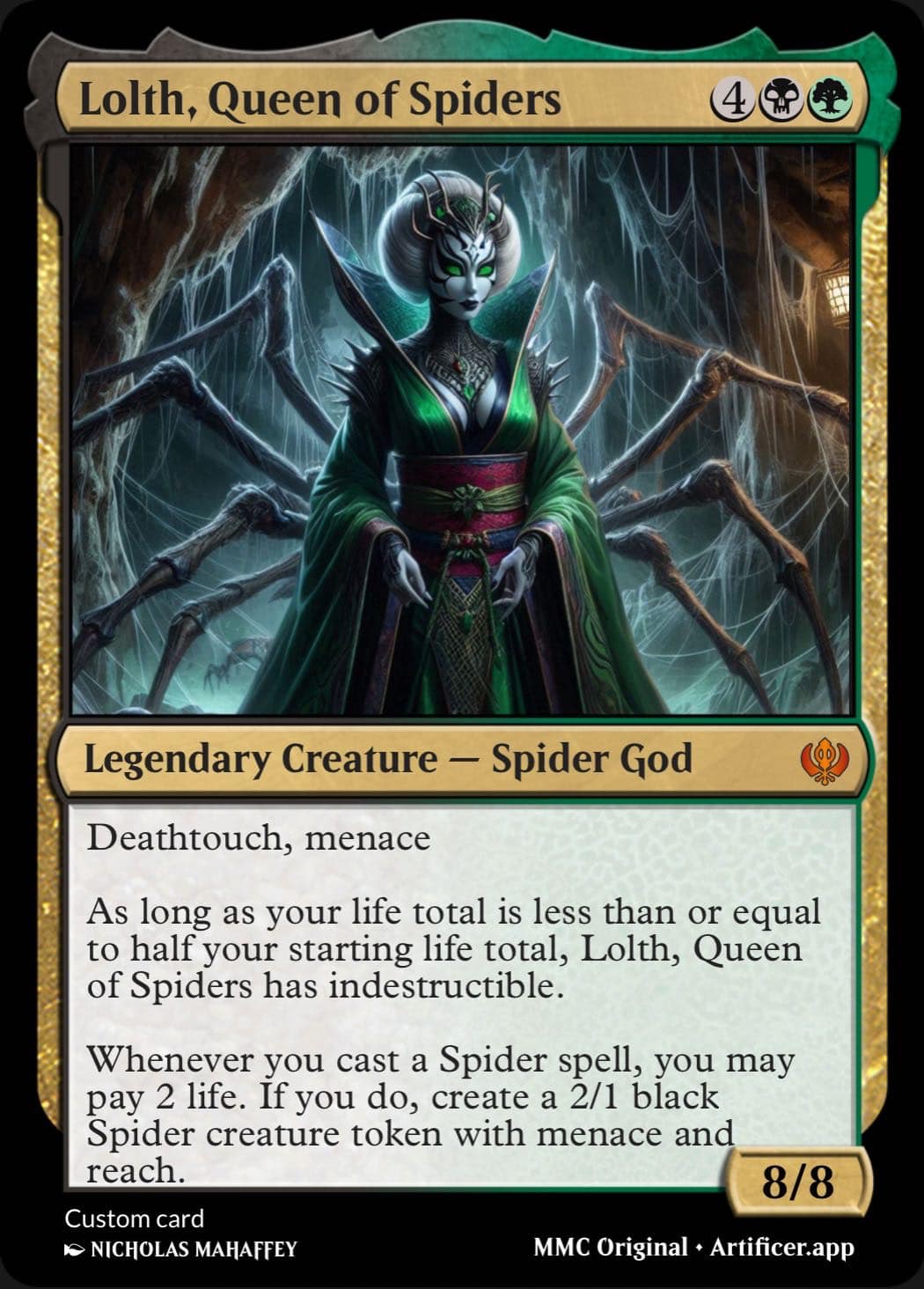 lolth mtg card Magic: the Gathering - Lolth, Spider Queen (112) put a loyalty counter on Lolth Lolth, Spider Queen | Adventures