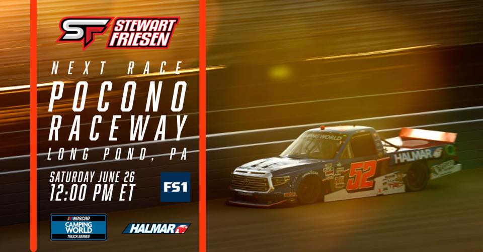 Stewart - Our next race with the Halmar 52 Toyota Tundra will be at ...