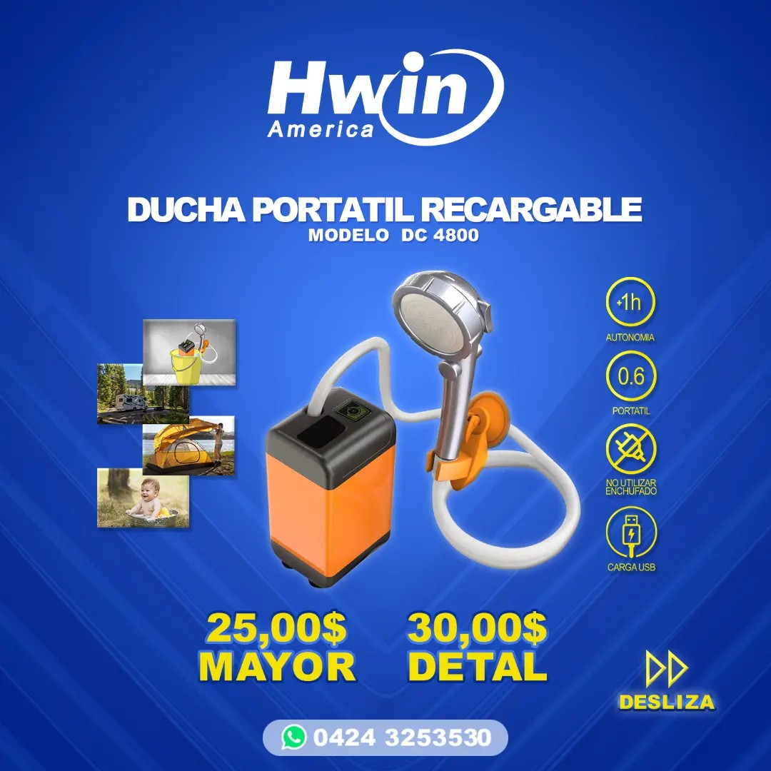 Hwin - ¡Ducha multifuncional portátil recargable! 📍 Somos tienda Física ...