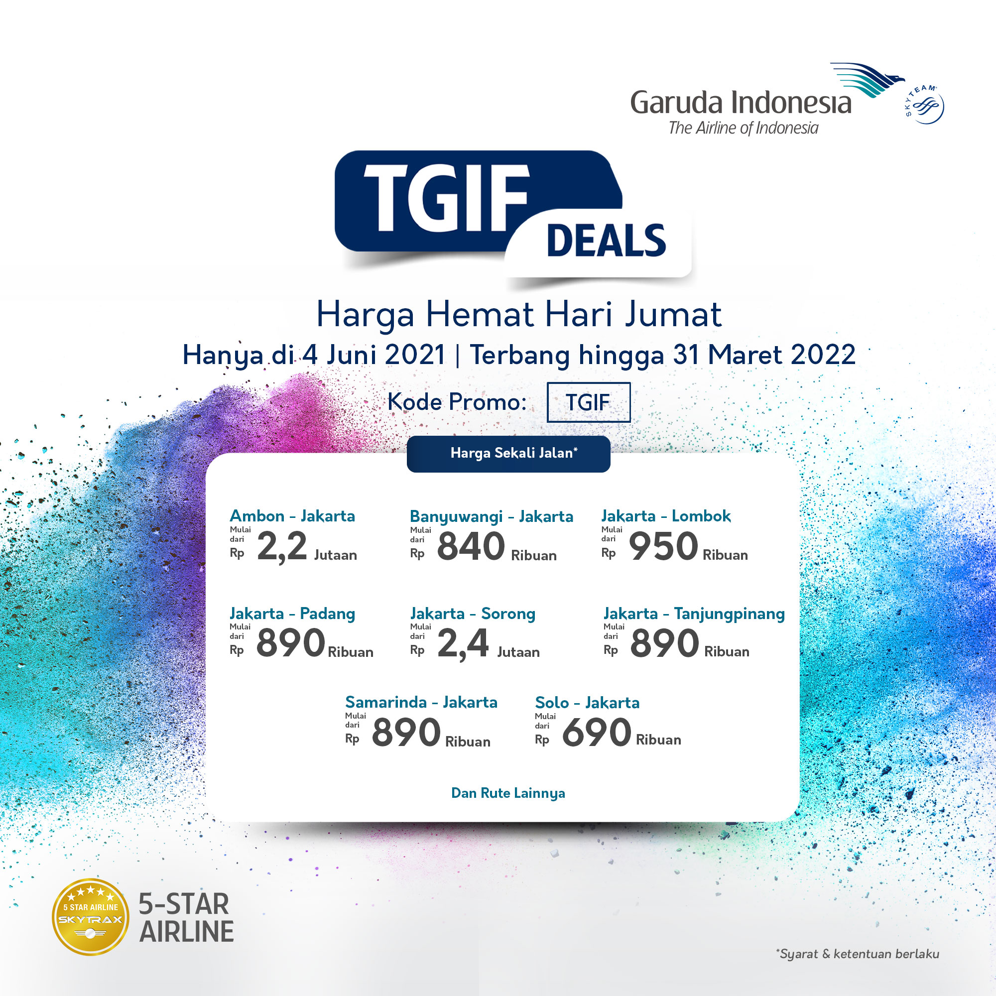 Garuda - Thank God It’s Friday! Dapatkan penawaran spesial harga hemat ...