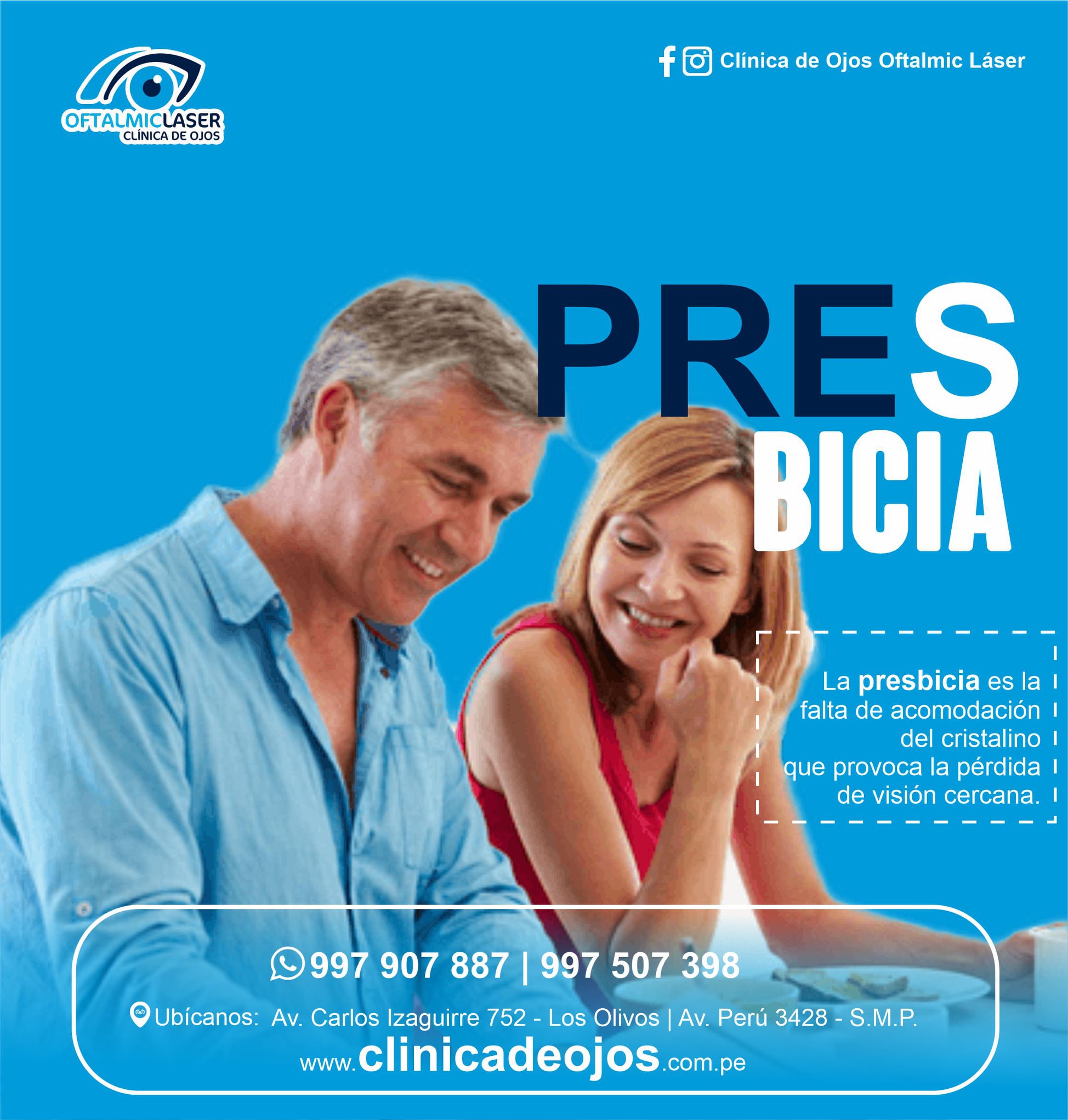 PRESBICIA... - Clínica de Ojos Oftalmic Laser | Facebook