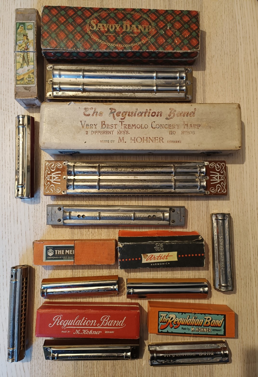 Hohner Vineta orchestra chord harmonica features and collection