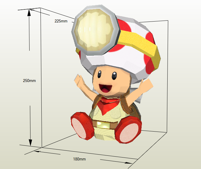 Mundo Papercraft - Modelo de #papercraft de #Toad de la saga de juegos ...