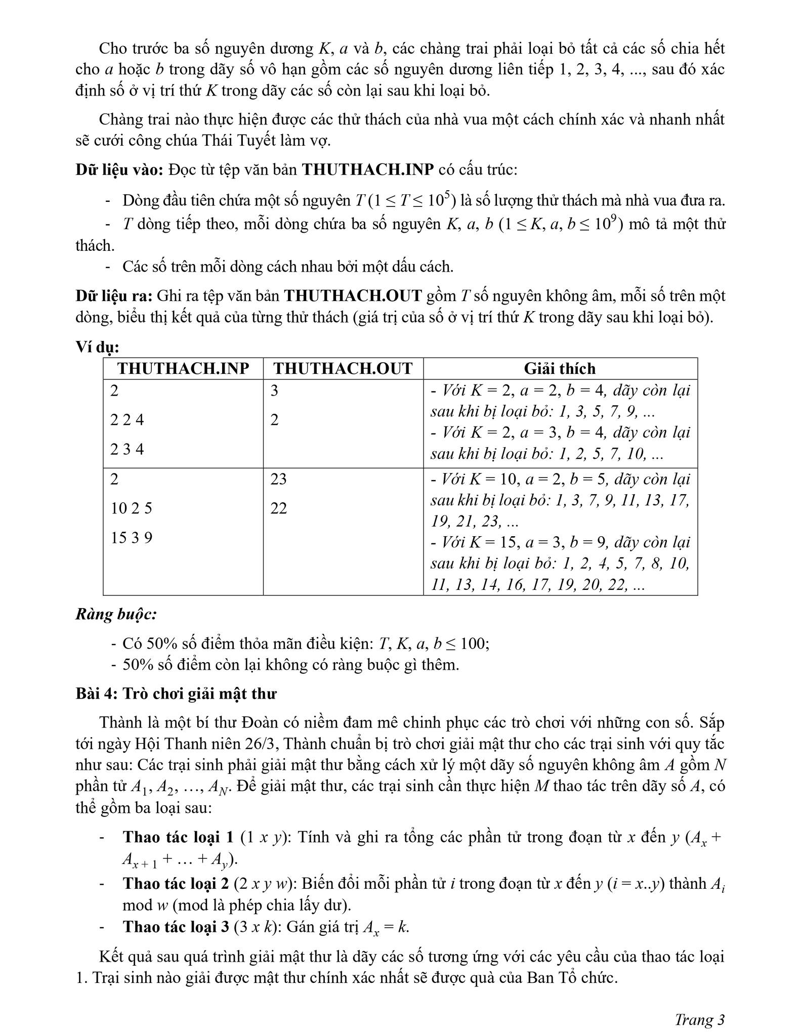 Thuật toán với C/C++, Pascal, Python | **ĐỀ THI HỌC SINH GIỎI CẤP TỈNH ...