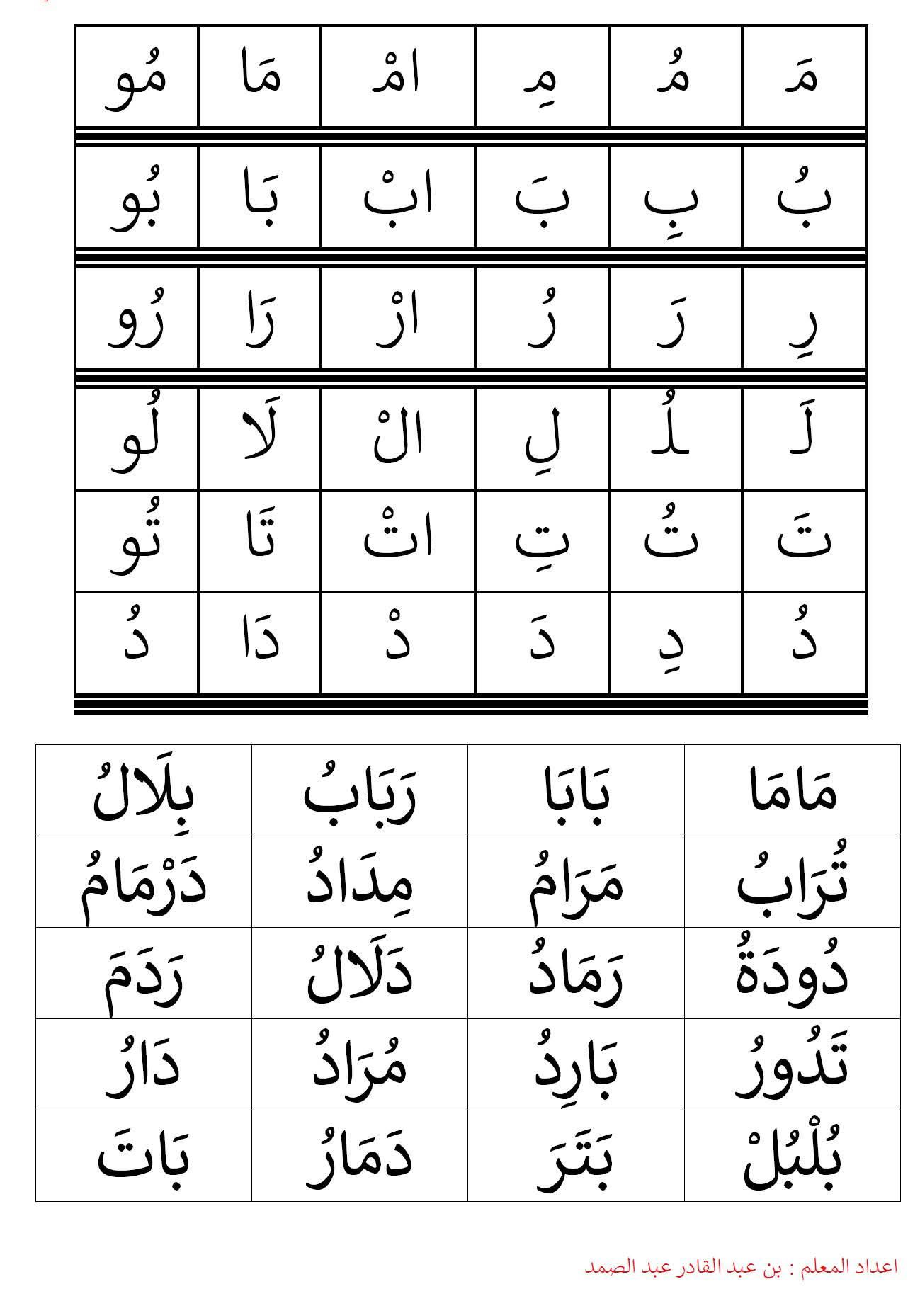 مراجعة الحروف م ب ر ل ت د | Facebook