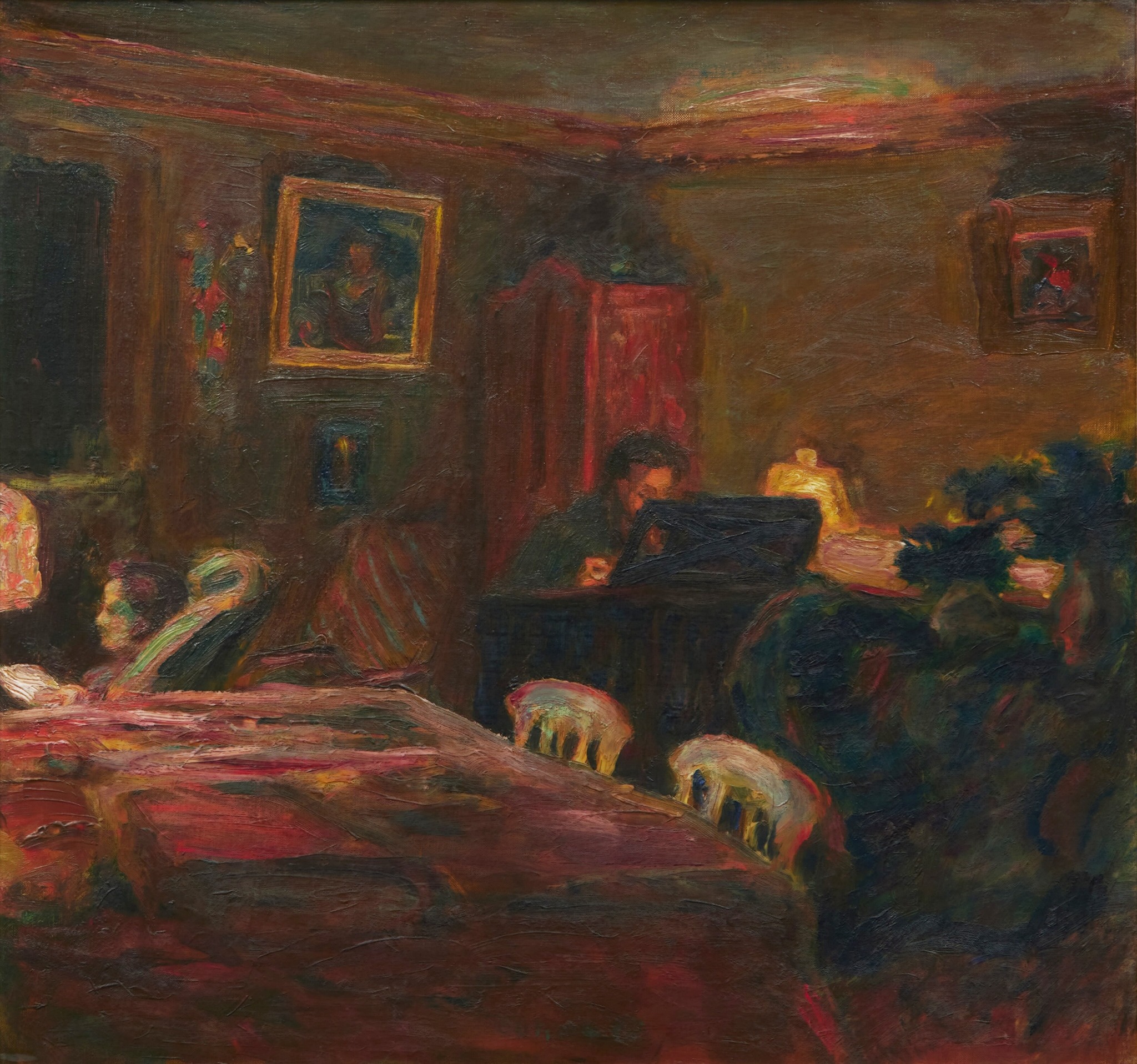 Pierre Bonnard painting of Claude Terrasse at piano