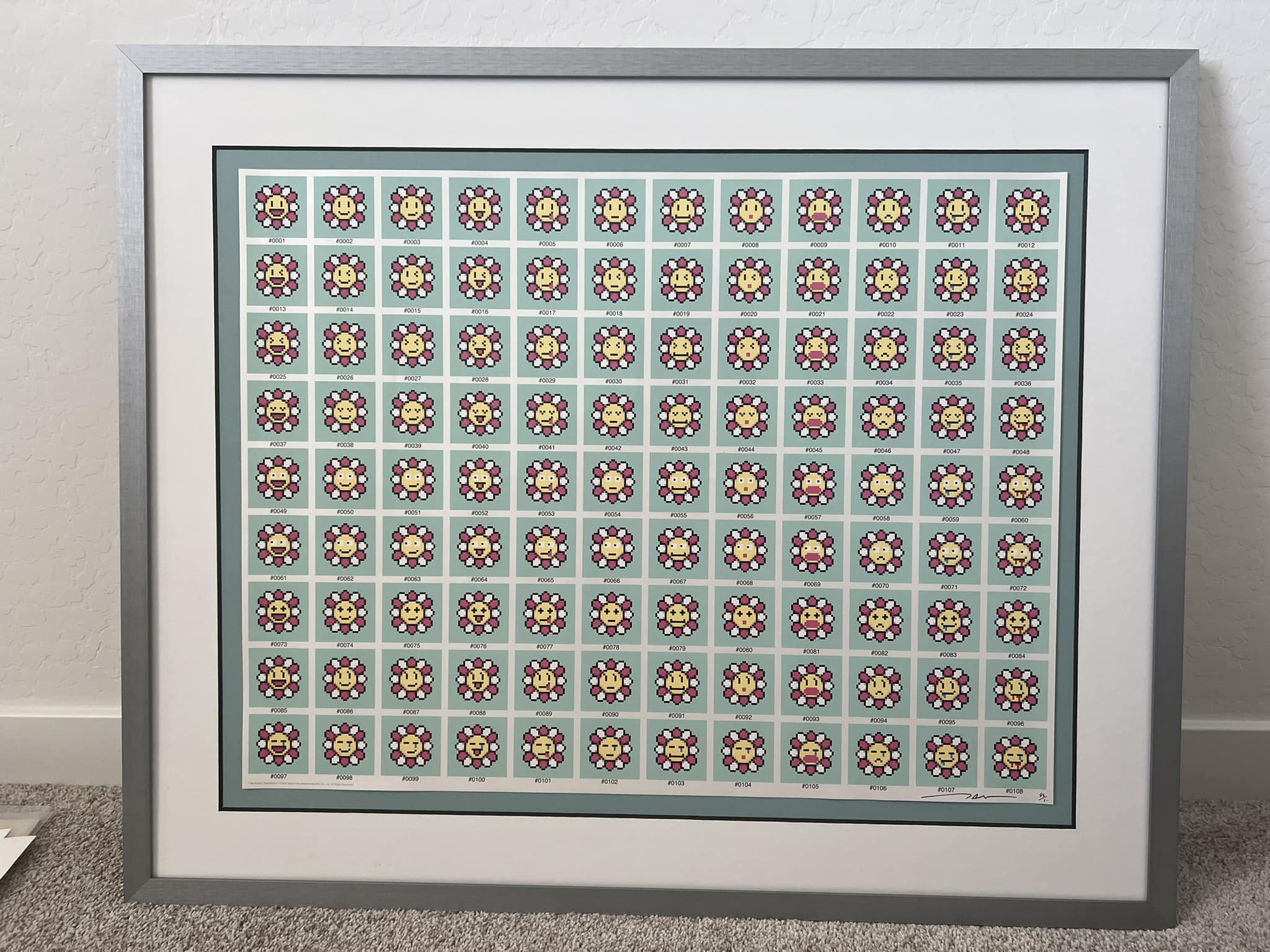 WTS Takashi Murakami 108 Earthly Temptations. Framed. Didn