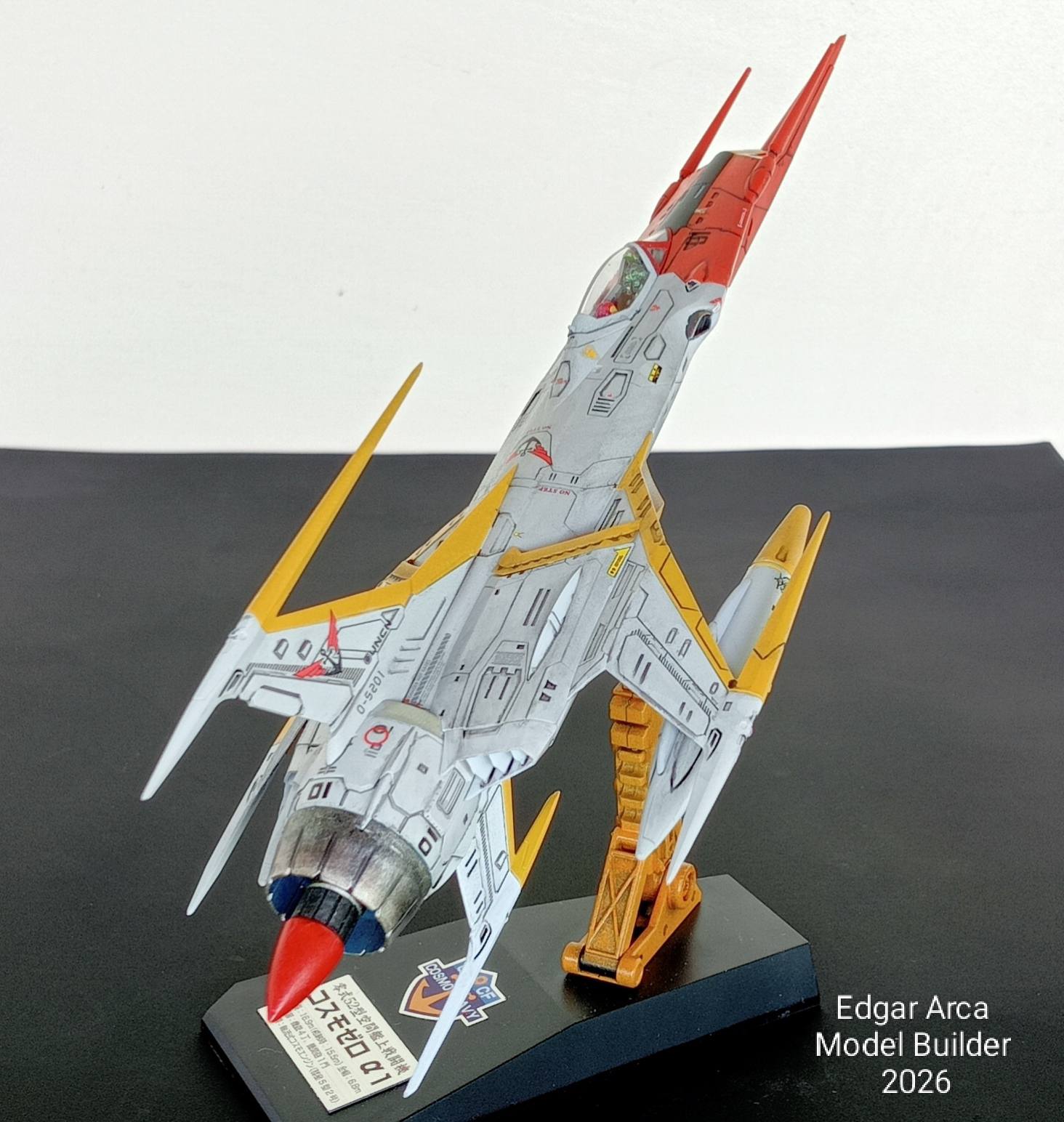 Completed Bandai 1/72 scale Cosmo Zero model from Space Battleship