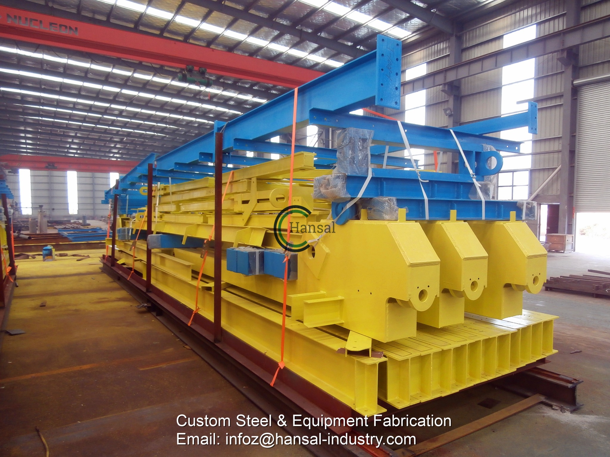 The structural parts of one bridge building equipment fabricated for ...