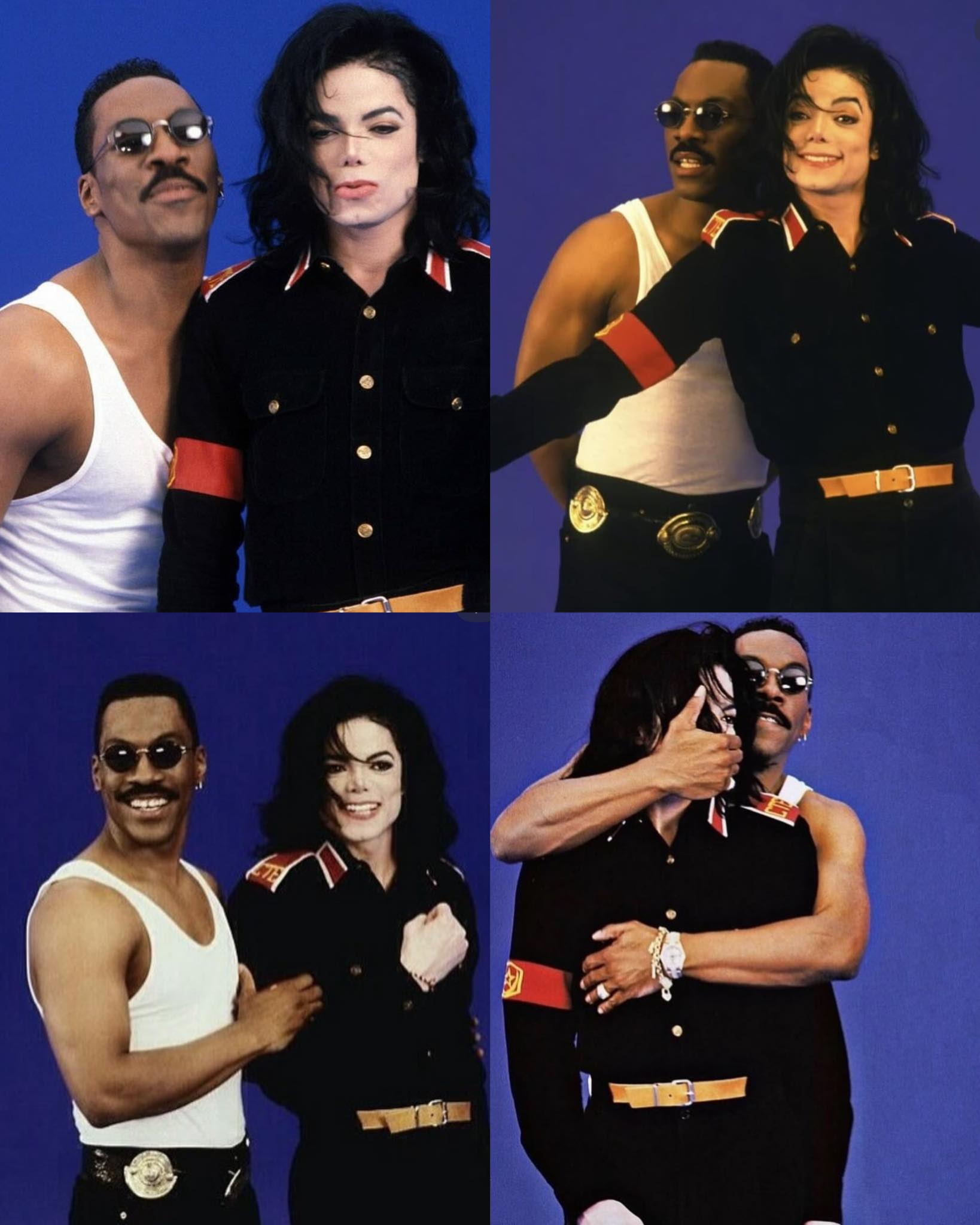 Eddie Murphy and Michael Jackson on set of the 