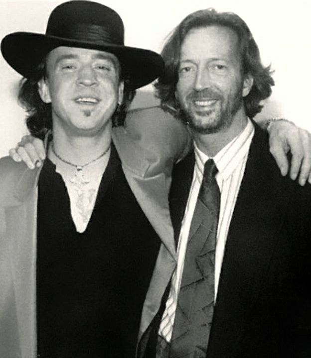 Stevie Ray Vaughan and Eric Clapton