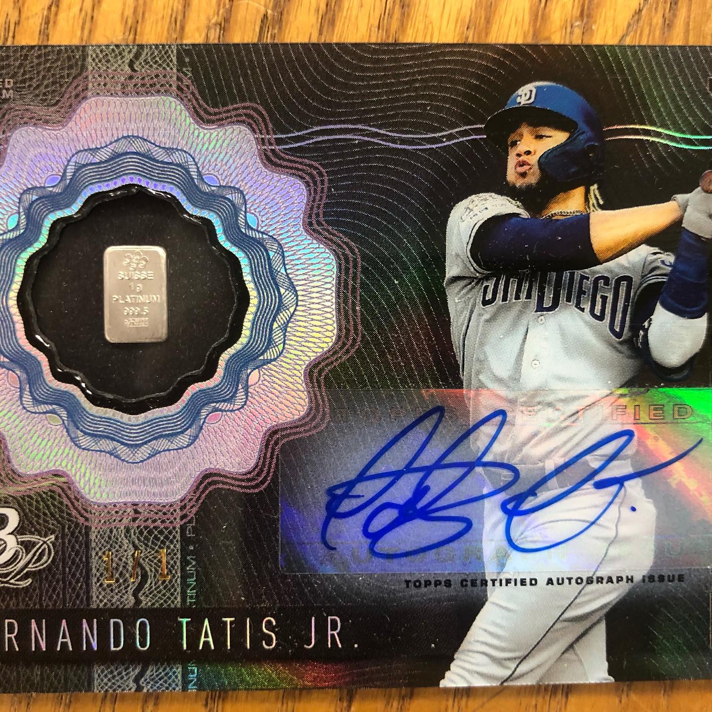 Fernando Tatis Jr 1/1 auto card for sale