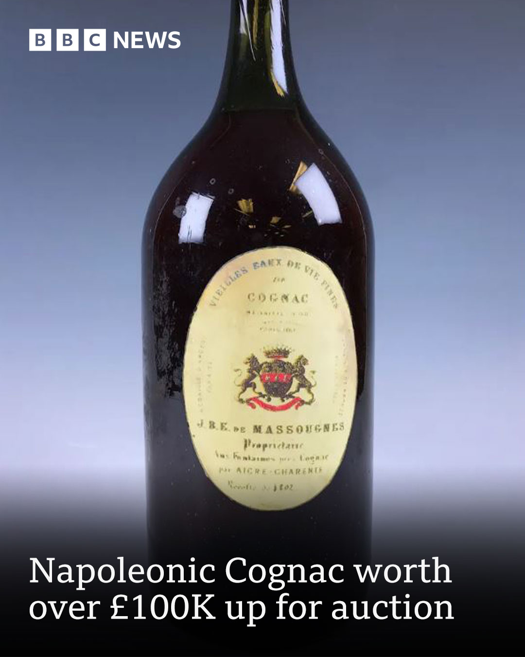 The Guinness World Records announced the oldest bottle of cognac