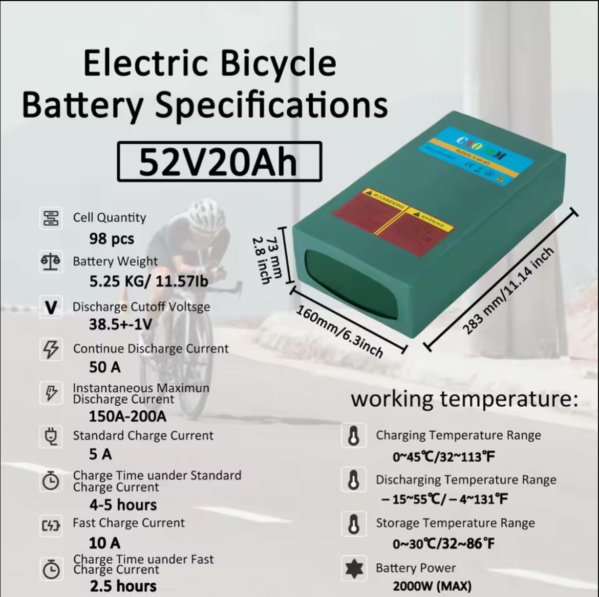 electric bicycle battery specifications V60 Series eBike Freshly Made Electric Bike Co Model J 48V 17.5AH Lithium Battery Pack — Proudly Made in the USA with UL Should I use this electric