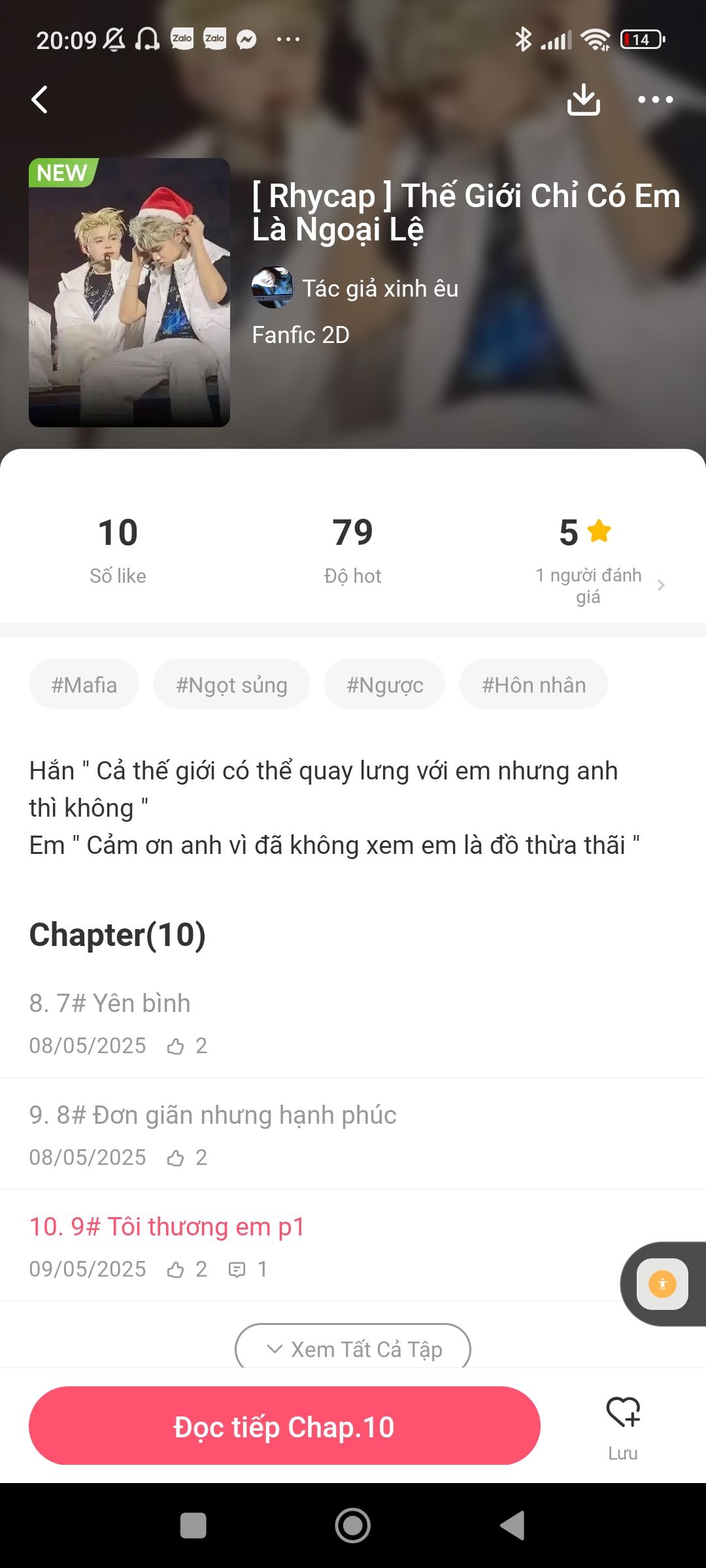 Truyện Chat: RHYCAP/CAPRHY ___ BÔNGSU | Facebook