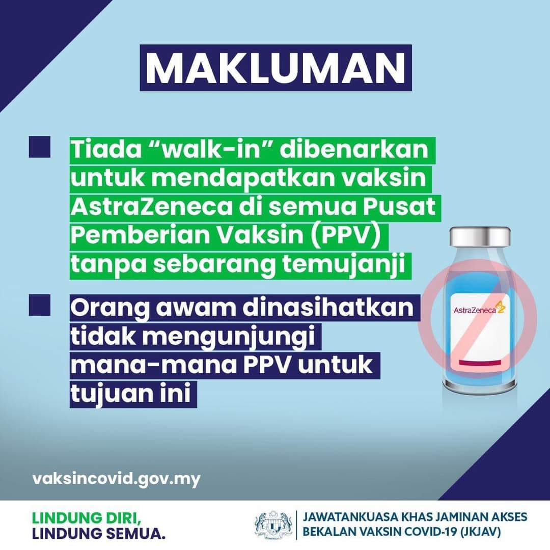 Please Note That Walk Ins For The Astra Zeneca Vaccination Will Not Be Entertained Only Those Who Have Registered And Have Received Their Appointments Will Be Accepted According To The Appointment Date And Time