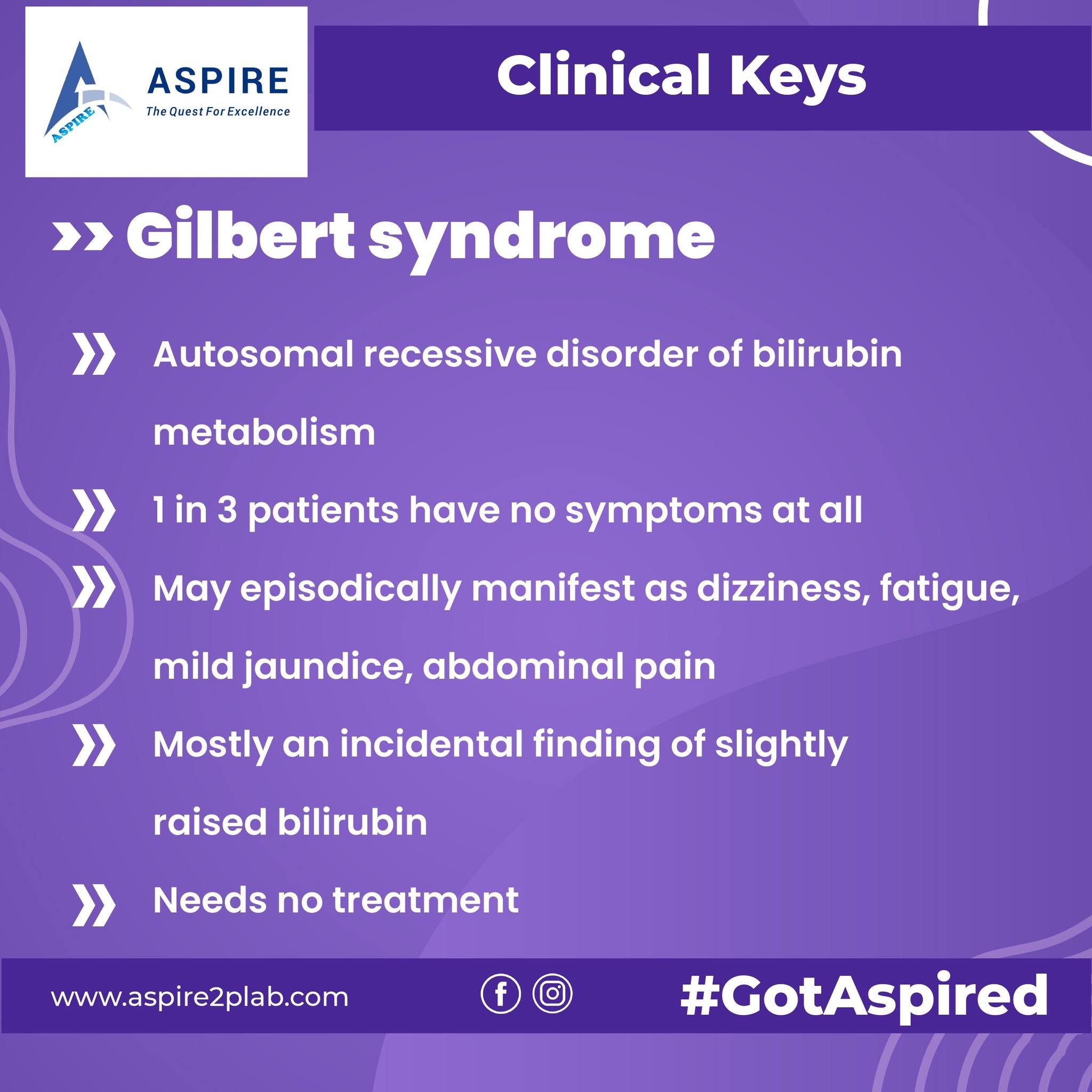 >> Gilbert syndrome - Autosomal... - Aspire Education