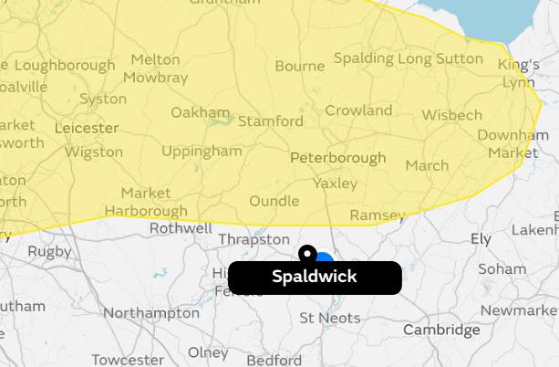 The Met Office has issued a warning... - Spaldwick Village