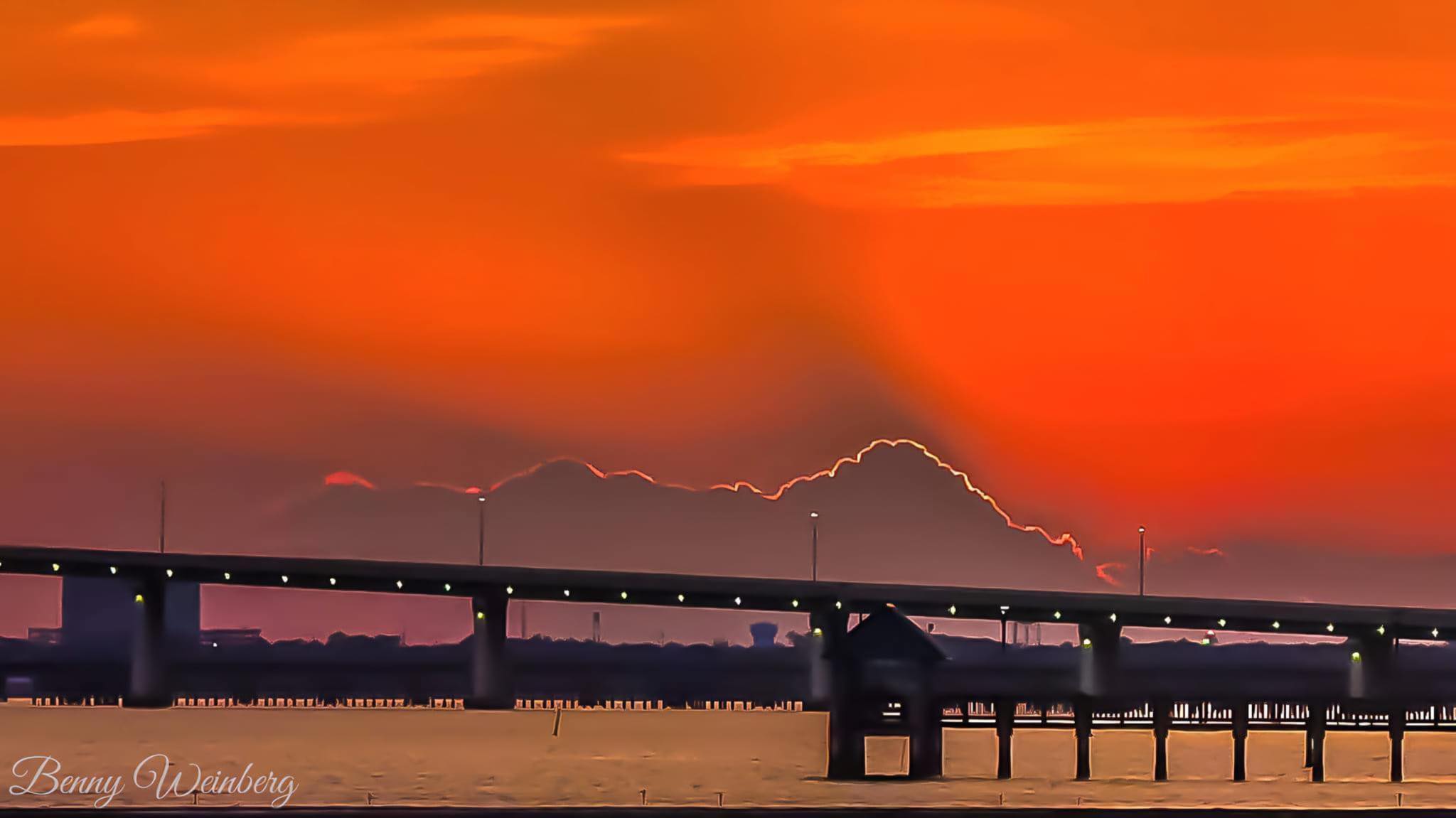 Check out the sunset over Biloxi Bay Bridge in Ocean Springs