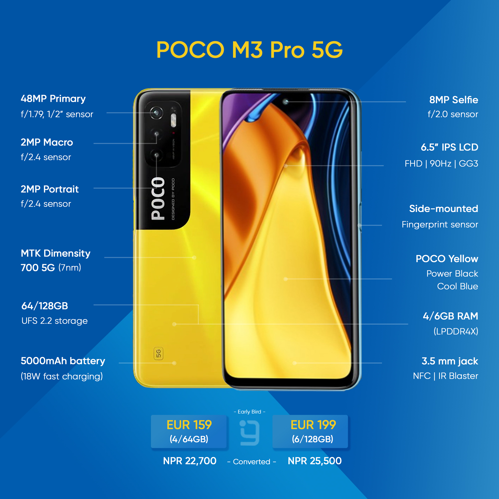 The POCO M3 Pro 5G is the newest affordable 5G smartphone from