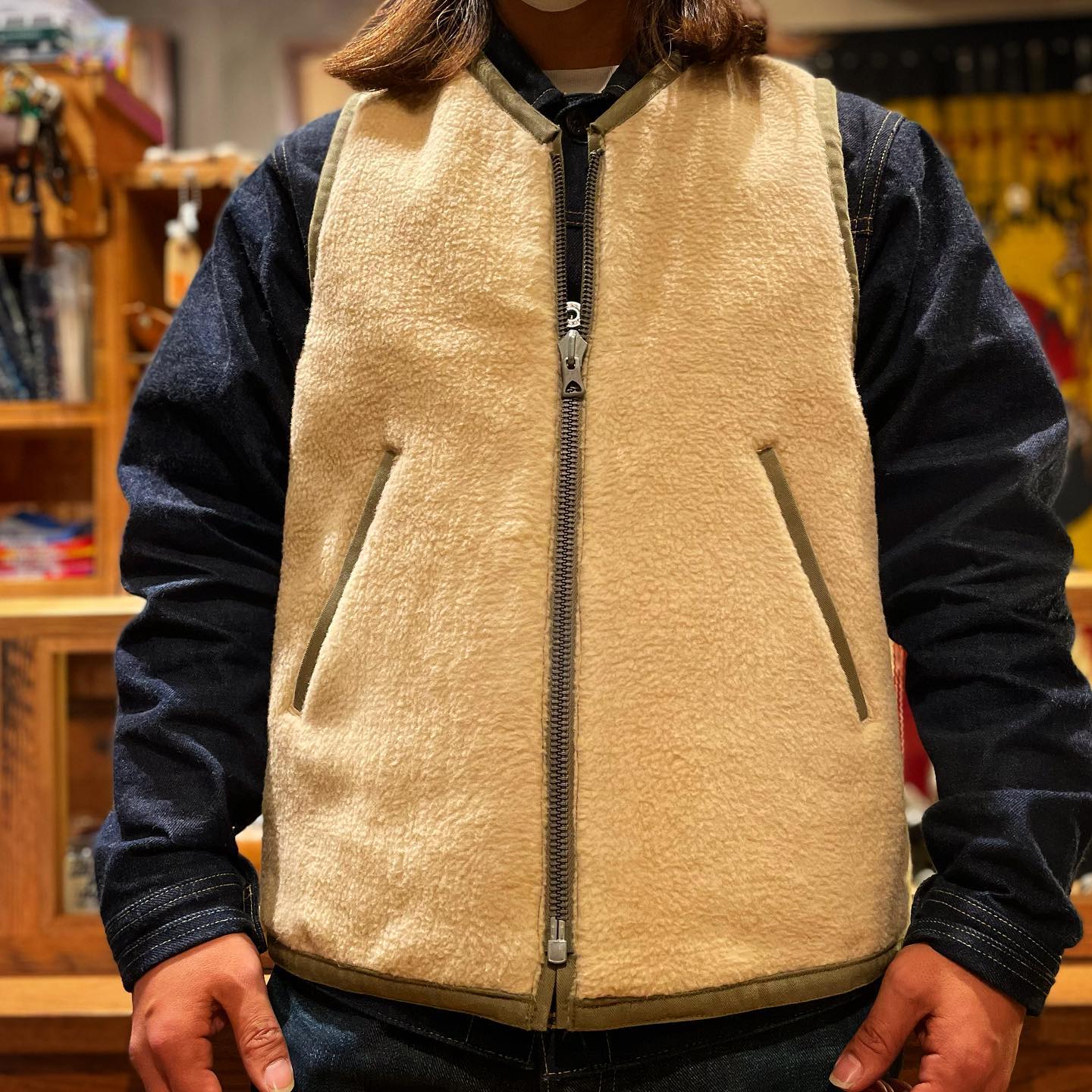 BUZZ RICKSON'S WOOL PILE VEST “BUZZ RICKSON MFG. CO