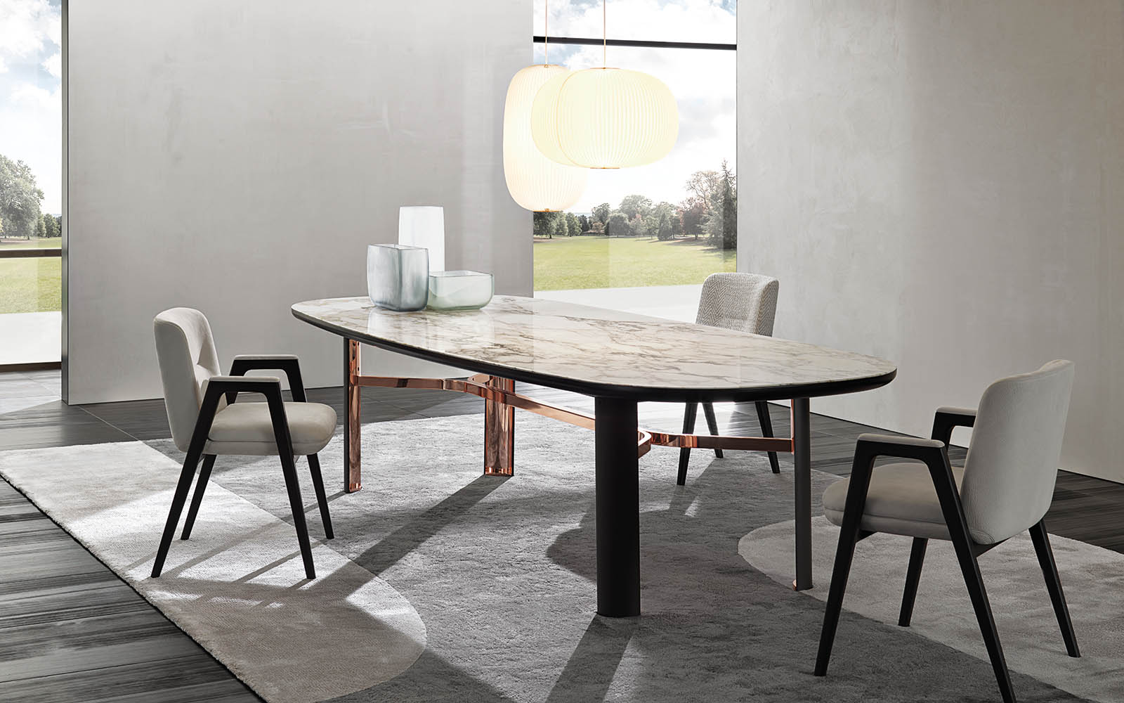 Minotti SpA - Our Dan dining table fits perfectly in...