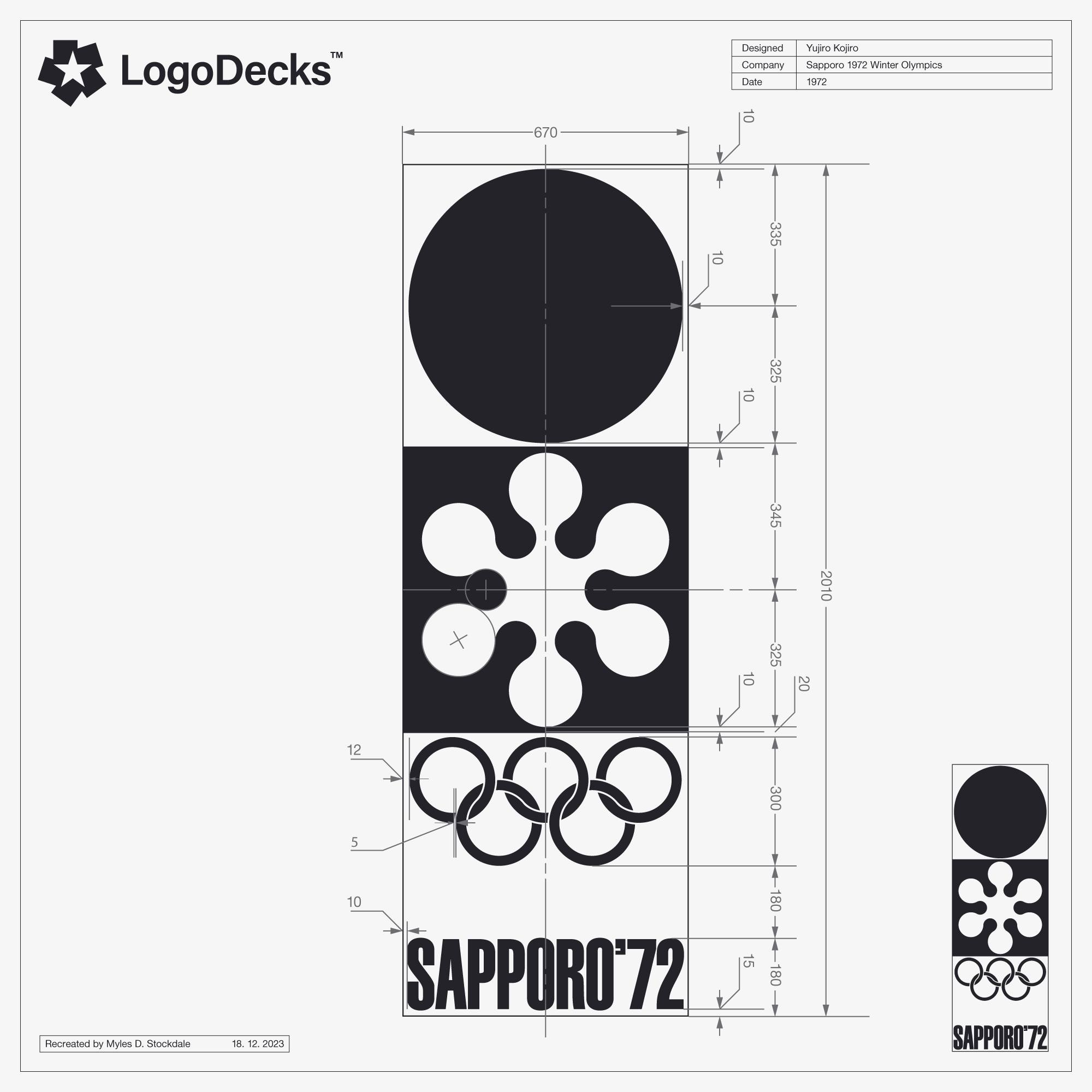 Sapporo winter olympics logo design