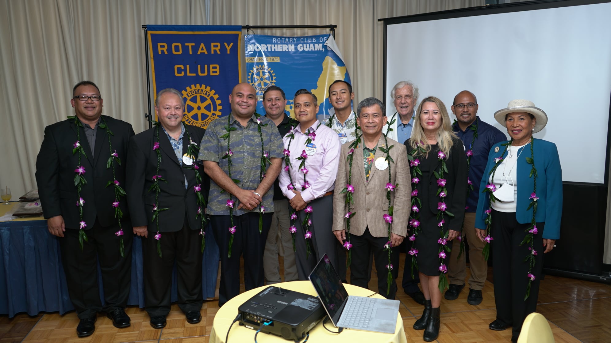 Rotary Club of Northern Guam - Joe Rios, Treasurer; Ed Cruz, President ...