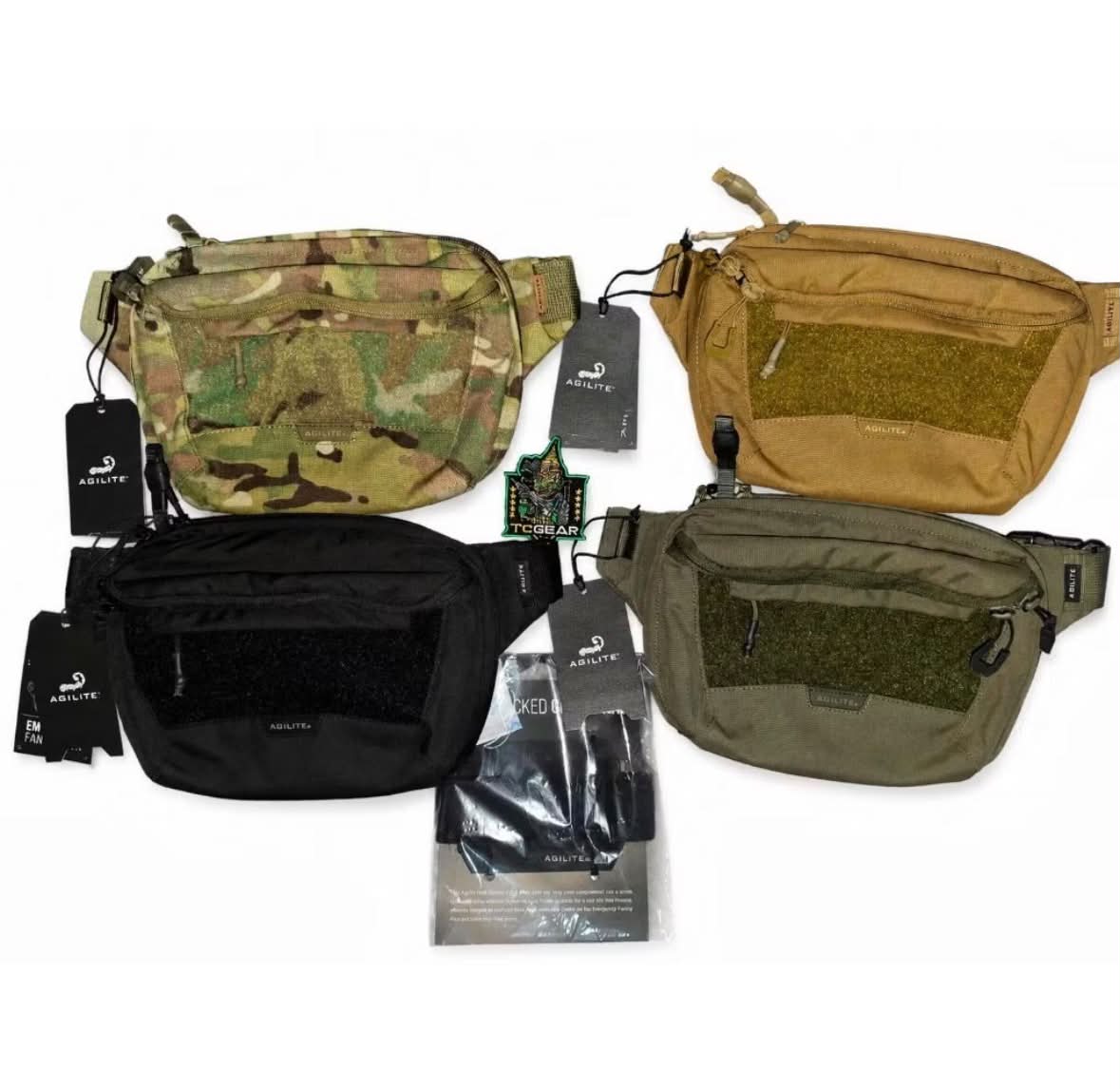 AGILITE Emergence Fanny Pack in Black, Ranger Green, Coyote Brown