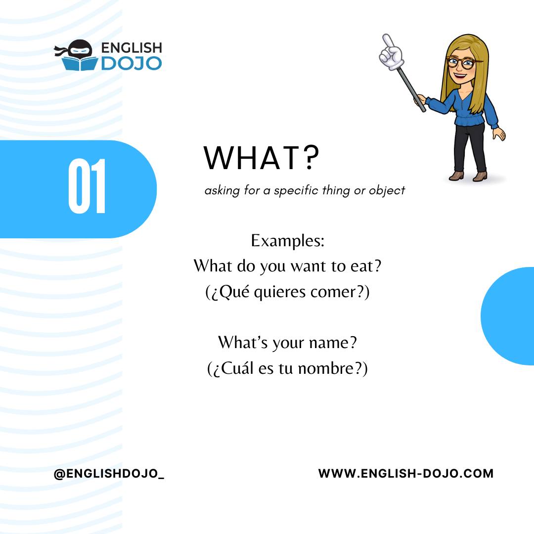 English Dojo - ⭐⭐ QUESTION WORDS ⭐⭐ WHAT WHERE WHO...