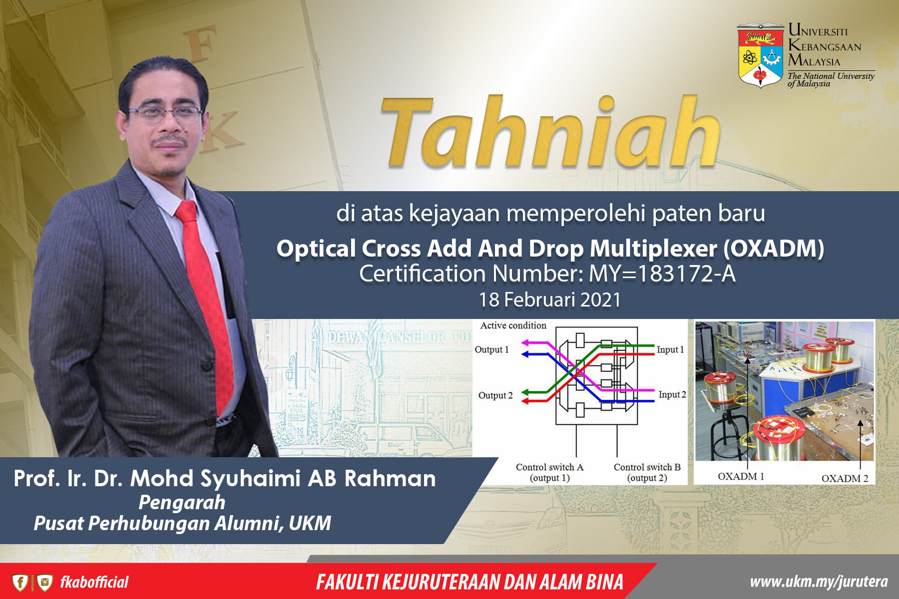 FKAB UKM - Tahniah diucapkan kepada Prof. Ir. Dr. Mohd... | Facebook