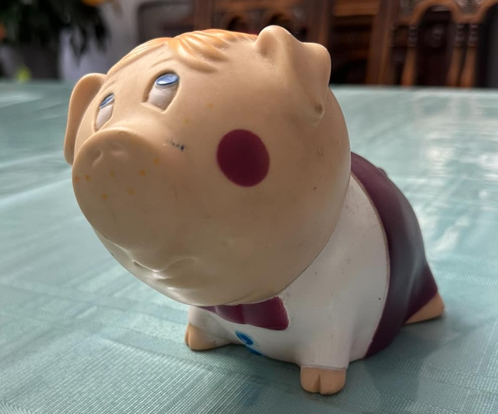 Vintage Happy Hippy Hippo piggy bank from 1960's Japan