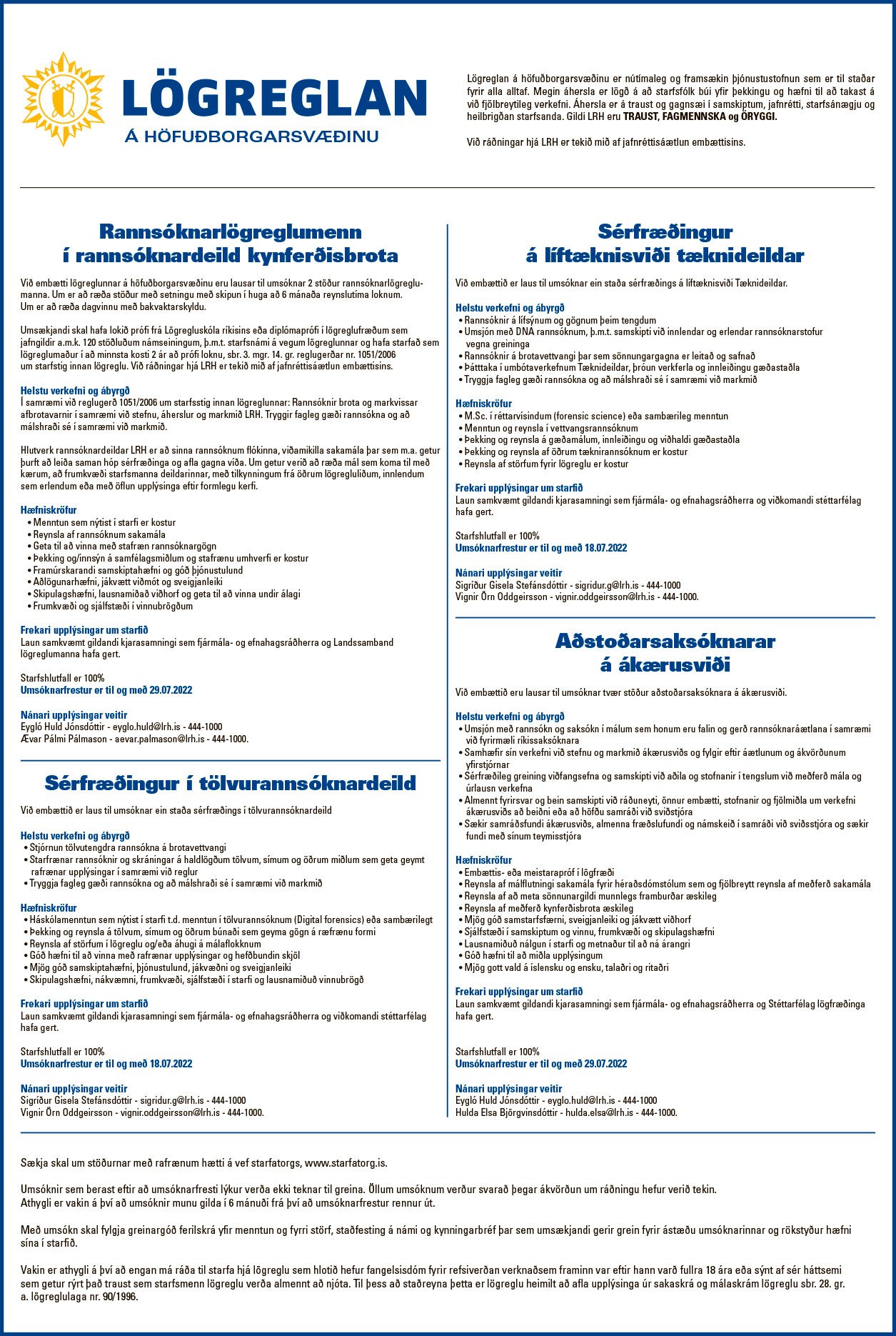 Lögreglan á höfuðborgarsvæðinu